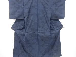 花模様織り出し本場泥大島紬着物・道行コートアンサンブル(5マルキ)